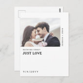 Minimalistisch nichts Extravagant Nur Liebe Save t Postkarte (Vorne/Hinten)