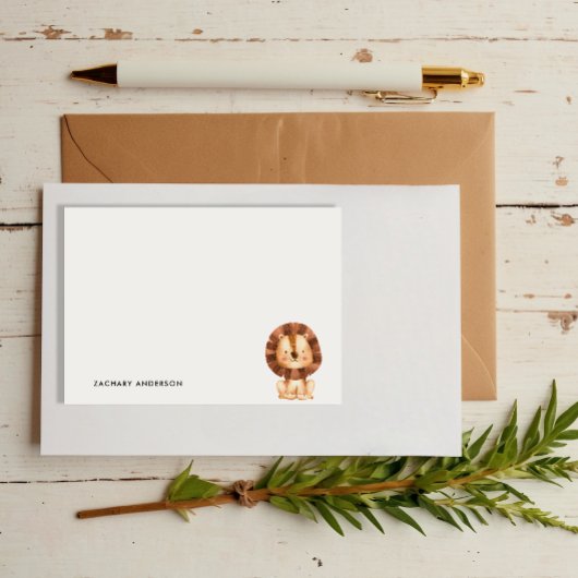 Minimalistisch Niedliche Baby Lion Kids Personalis Post-it Klebezettel