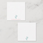 Minimalistisch Niedliche Kaktus Weibliche Personal Mitteilungskarte (Vorne/Hinten)