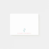 Minimalistisch Niedliche Kaktus Weibliche Personal Post-it Klebezettel (Vorderseite)