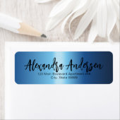 Minimalistisch Night Blue Metallic Trendy Script L (Insitu)