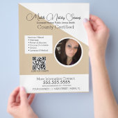 Minimalistisch Notar Mobile Services Foto QR FLYER (Hand)