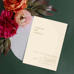 Minimalistisch Ochre Retro Schreibmaschine Schrift<br><div class="desc">Minimalistische Ochre Retro Schreibmaschine Typografie Hochzeit Einladung mit UAWG Website Details.</div>
