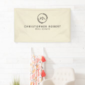 Minimalistisch Off White Real Anwesen Banner (Insitu)