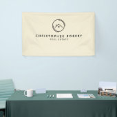 Minimalistisch Off White Real Anwesen Banner (Messeveranstaltung)