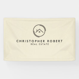 Minimalistisch Off White Real Anwesen Banner