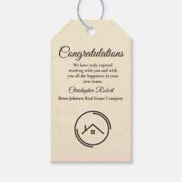 Minimalistisch Off White Real Anwesen Geschenkanhänger