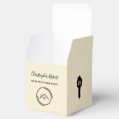 Minimalistisch Off White Real Anwesen Geschenkschachtel (Geöffnet)