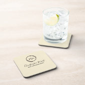 Minimalistisch Off White Real Anwesen Getränkeuntersetzer (Rechte Seite)