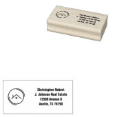 Minimalistisch Off White Real Anwesen Gummistempel (Stempel)