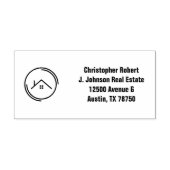 Minimalistisch Off White Real Anwesen Gummistempel (Prägung)