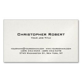 Minimalistisch Off White Real Anwesen Magnetische Visitenkarte