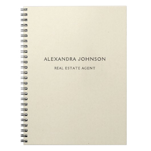 Minimalistisch Off White Real Anwesen Notizblock (Vorderseite)