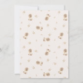 Minimalistisch Oh Baby Brown Bear Baby Dusche Einladung (Rückseite)