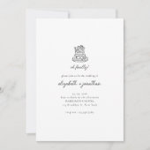 Minimalistisch Oh Final Script Wedding Einladung (Vorderseite)