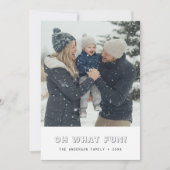 Minimalistisch Oh, was Spaß Weihnachten Familie Fo (Vorderseite)