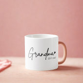 Minimalistisch Oma EST | Neues Oma-Geschenk Espressotasse