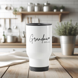 Minimalistisch Oma EST   Neues Oma-Geschenk Reisebecher