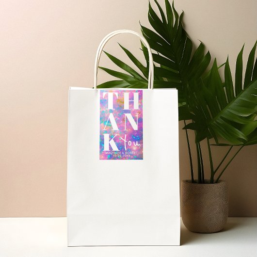 Minimalistisch Opal Stone Bold Vielen Dank Gastges Rechteckiger Aufkleber