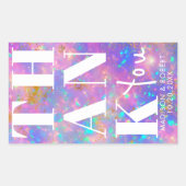 Minimalistisch Opal Stone Bold Vielen Dank Gastges Rechteckiger Aufkleber (Vorderseite)