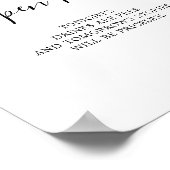 Minimalistisch Open Bar Sign Poster (Ecke)