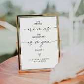 Minimalistisch Open Bar Sign Sockelschild