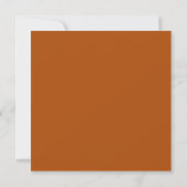 Minimalistisch Orange Burnt Scripture Wedding (Rückseite)