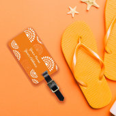 Minimalistisch Orange Daisy Modernes, einfaches un Gepäckanhänger