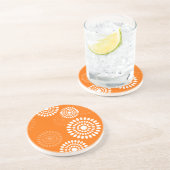 Minimalistisch Orange Daisy Modernes, einfaches un Sandstein Untersetzer (Seite)