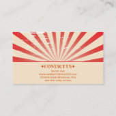 Minimalistisch Orange Earthy Stripes Grunge Retro Visitenkarte (Rückseite)