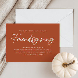 Minimalistisch Orange Friendsgiving Einladung