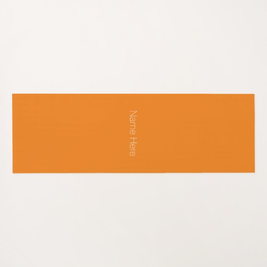 Minimalistisch orange individuelle Name monogramm  Yogamatte (Rückseite (Horizontal))