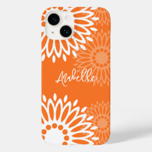 Minimalistisch Orange Mandala Geometric Floral Nam Case-Mate iPhone 14 Hülle