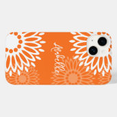 Minimalistisch Orange Mandala Geometric Floral Nam Case-Mate iPhone Hülle (Rückseite (Horizontal))