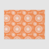Minimalistisch Orange Mandala Geometric Floral Nam Seidenpapier (Vorderseite)