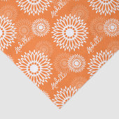 Minimalistisch Orange Mandala Geometric Floral Nam Seidenpapier (Ausschnitt)