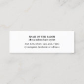 Minimalistisch Orange Red Imitate Gold Scheren Haa Mini Visitenkarte (Rückseite)