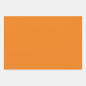Minimalistisch Orange solides schlichtes, modernes Geschenkpapier Set (Vorderseite 2)
