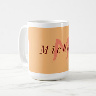 Minimalistisch Orange und Dunkelrot Kaffeetasse