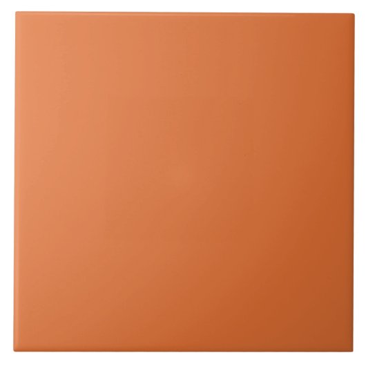 Minimalistisch orange Vollfarbe Fliese (Vorderseite)