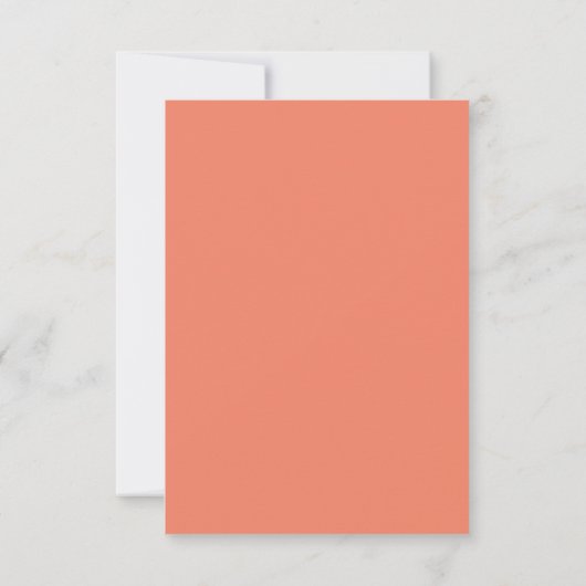 Minimalistisch Orange Wedding RSVP (Rückseite)