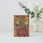 Minimalistisch-orthodoxe Christlich-Gedenkkarte Platzkarte (Stehend Vorderseite)