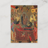 Minimalistisch-orthodoxe Christlich-Gedenkkarte Platzkarte (Vorderseite)