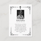 Minimalistisch-orthodoxe Foto-Gedenkkarte Platzkarte (Rückseite)