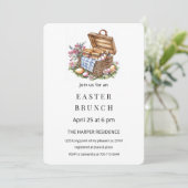 Minimalistisch-Osterzweig Picnic Einladung (Stehend Vorderseite)