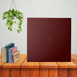 Minimalistisch Oxblood Wein Schlichte Weihnachtsfa Fliese