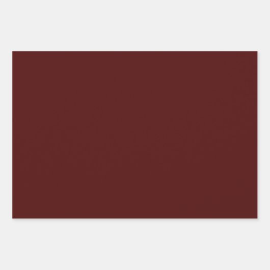 Minimalistisch Oxblood Wein Schlichte Weihnachtsfa Geschenkpapier Set (Vorderseite 2)