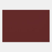 Minimalistisch Oxblood Wein Schlichte Weihnachtsfa Geschenkpapier Set (Vorderseite)