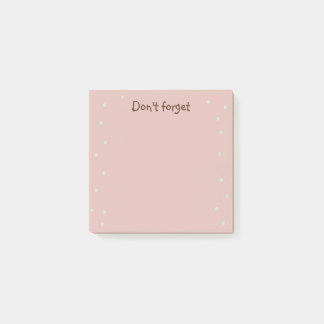 Minimalistisch Pale Pink Vergessen Sie nicht Post-it Klebezettel
