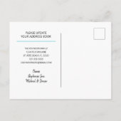 Minimalistisch Palm Tree Aqua Neue Adresse Ankündigungspostkarte (Rückseite)